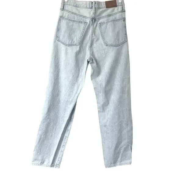 Madewell Women’s The Dad Jean High Rise Distressed Size 26 Light Wash - Picture 4 of 14